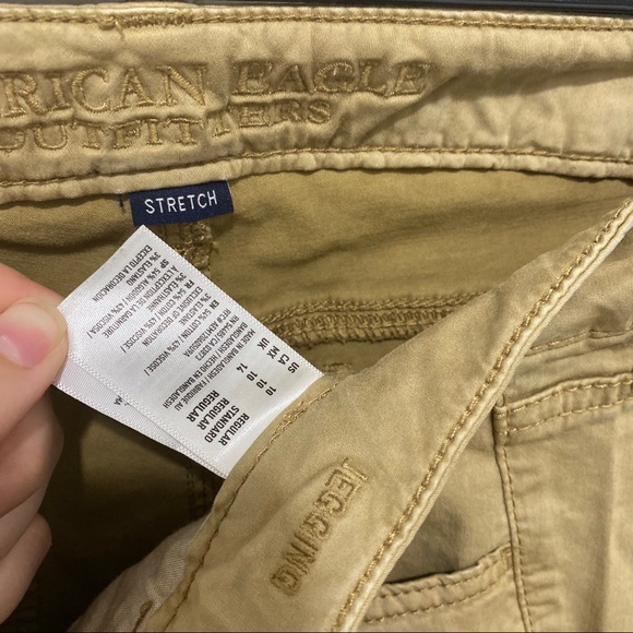 American Eagle khaki jeggings size 10 stretch - Picture 3 of 4